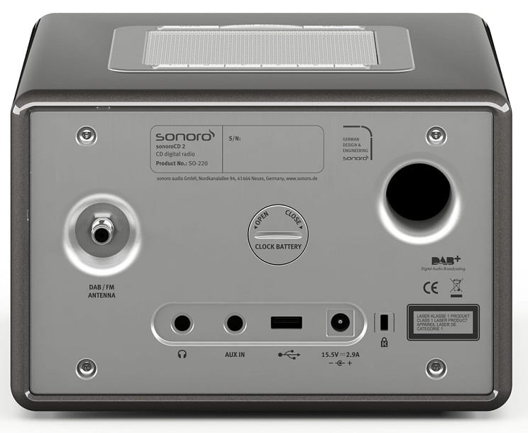 Sonoro CD 2 grafiet - achterkant - Radio
