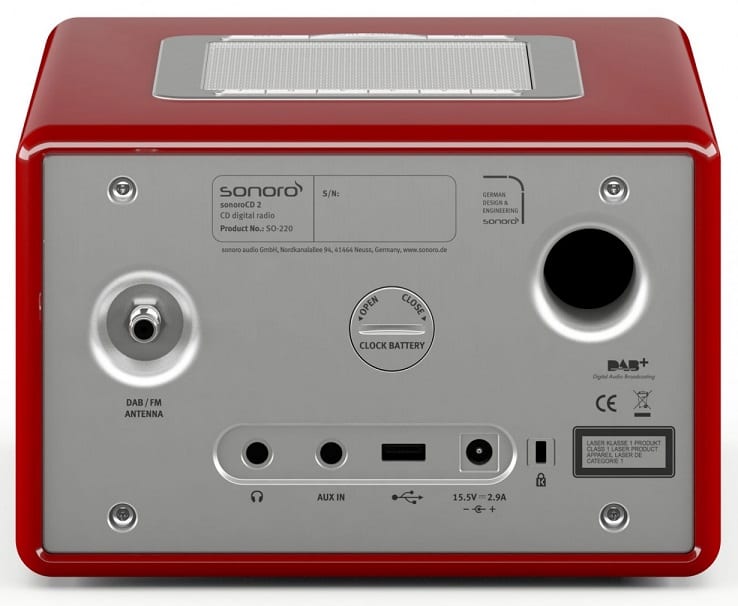 Sonoro CD 2 rood - achterkant - Radio