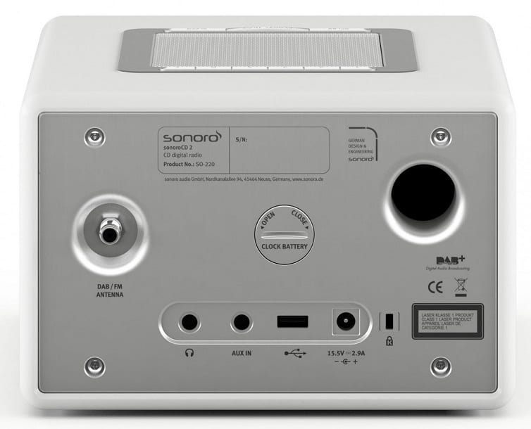 Sonoro CD 2 wit lak - achterkant - Radio
