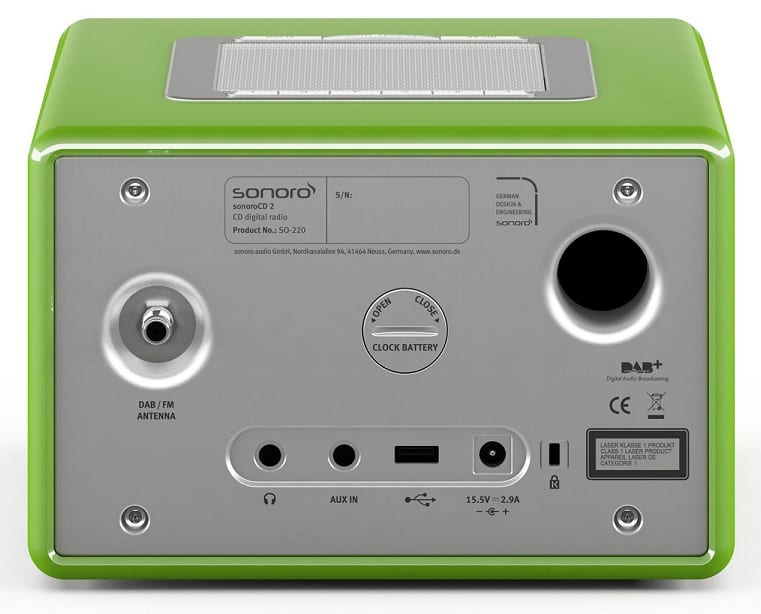 Sonoro CD 2 groen - achterkant - Radio