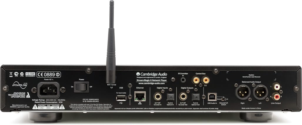 Cambridge Audio StreamMagic 6 zwart - achterkant - Audio streamer