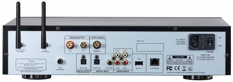 Advance Acoustic X-Uni - achterkant - Audio streamer