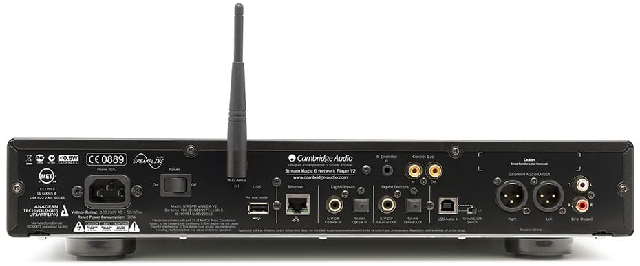 Cambridge Audio StreamMagic 6 V2 zilver - achterkant - Audio streamer