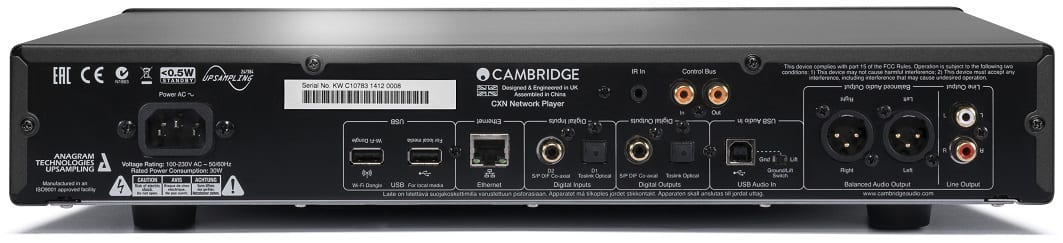 Cambridge Audio CXN zwart - achterkant - Audio streamer