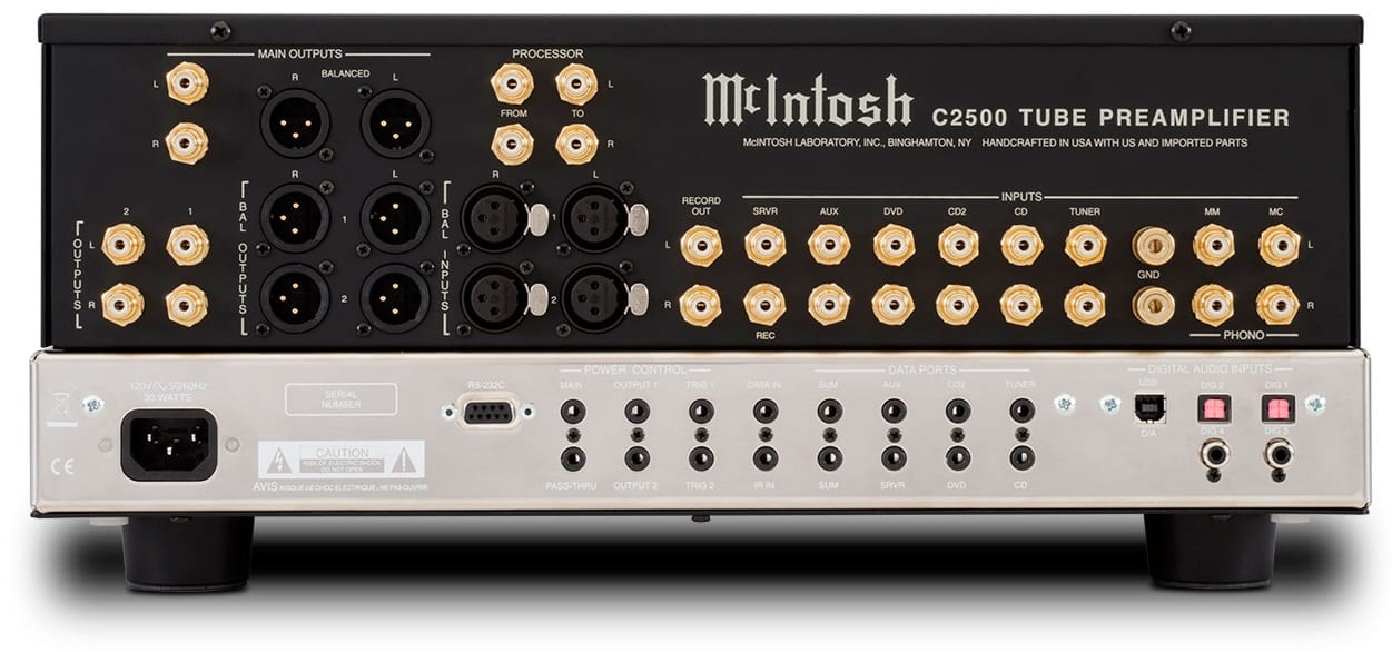 McIntosh C2500 - achterkant - Voorversterker