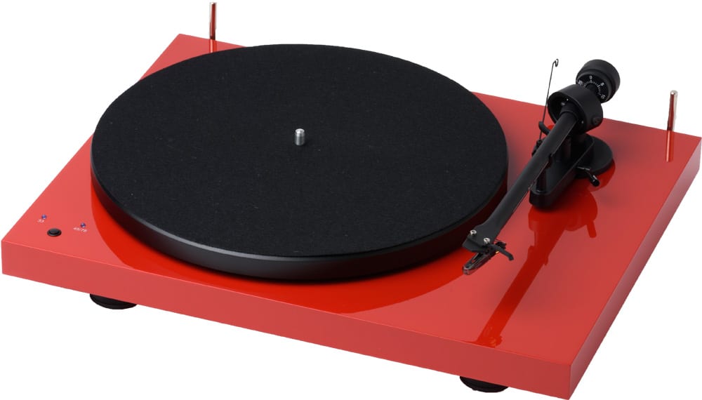 Pro-Ject Debut III Recordmaster (OM10) rood hoogglans - Platenspeler