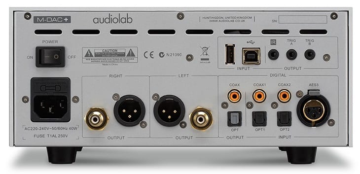 Audiolab M-DAC+ zilver - afstandsbediening - DAC