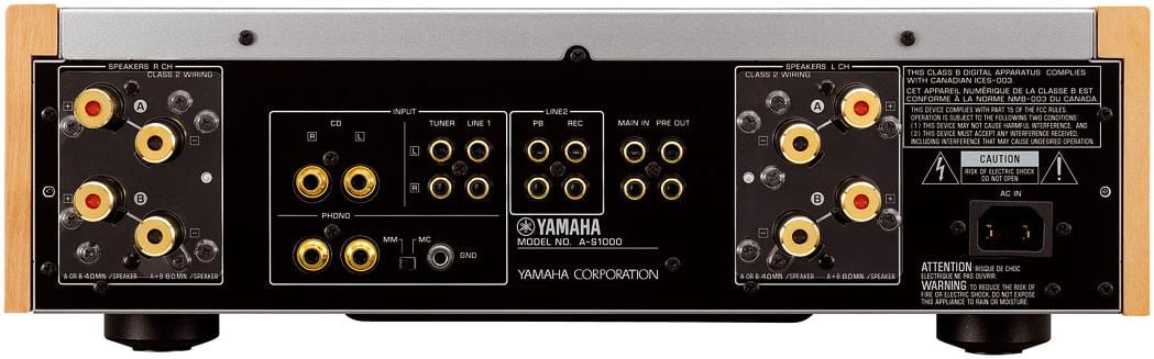 Yamaha A-S1000 zwart - achterkant - Stereo versterker