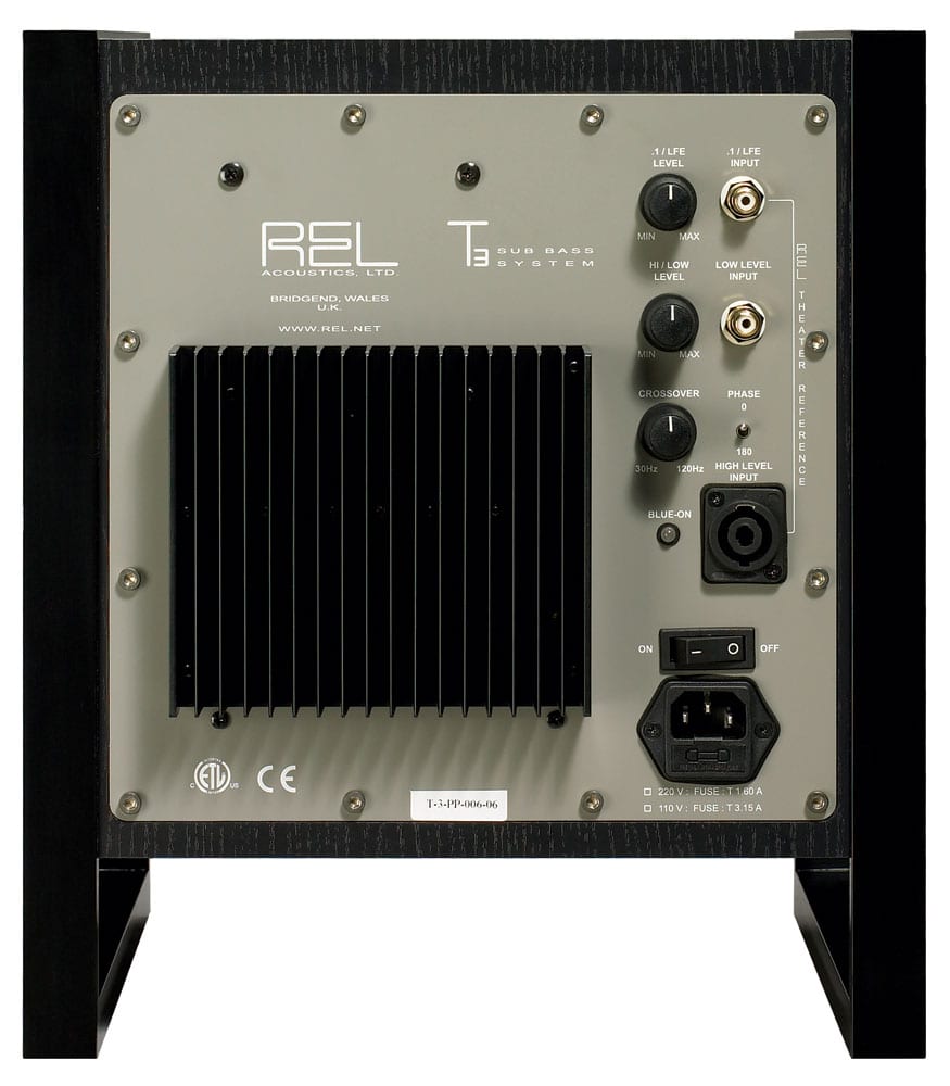 REL T2 wit - achterkant - Subwoofer