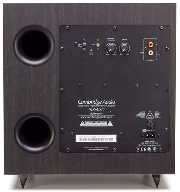 Cambridge Audio SX-120 zwart - achterkant - Subwoofer