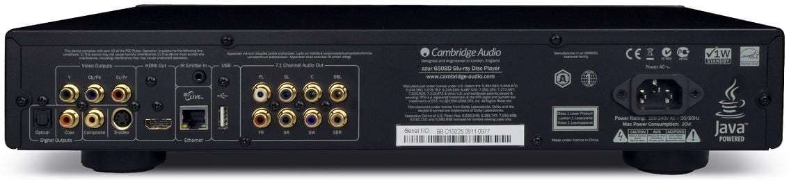 Cambridge Audio Azur 650BD zilver - Blu ray speler