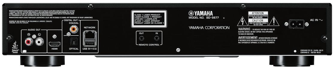 Yamaha BDS-677 titaan - achterkant - Blu ray speler