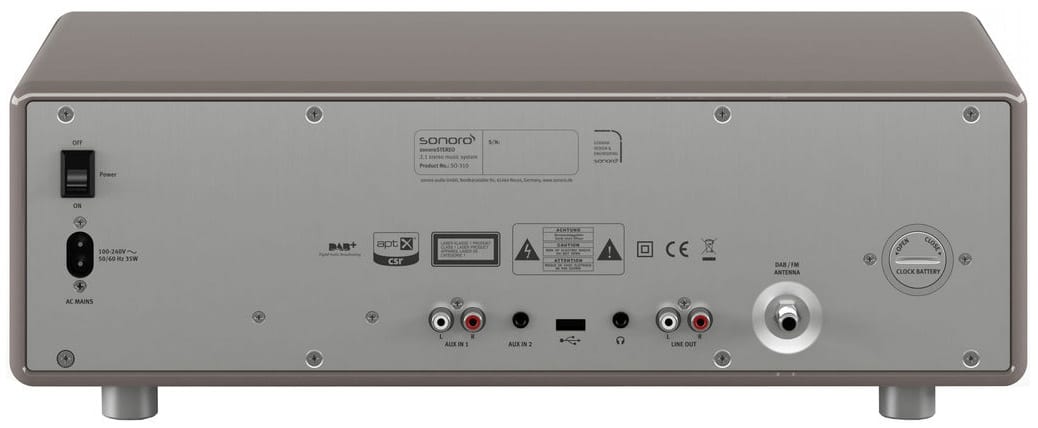 Sonoro Stereo taupe - connection panel - Radio