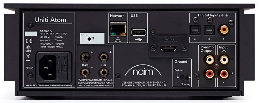 Naim Uniti ATOM - achterkant - Stereo receiver