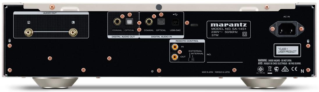 Marantz SA-14S1 goud - achterkant - CD speler