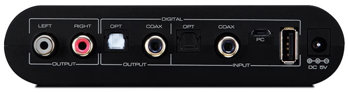 Audiolab M-DAC mini zwart - achterkant - DAC