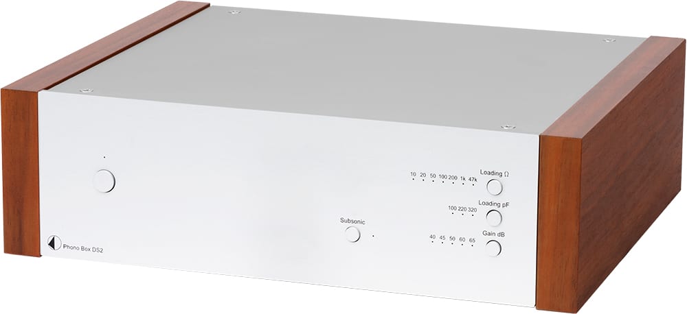 Pro-Ject Phono Box DS2 zilver/rosewood - Phono voorversterker