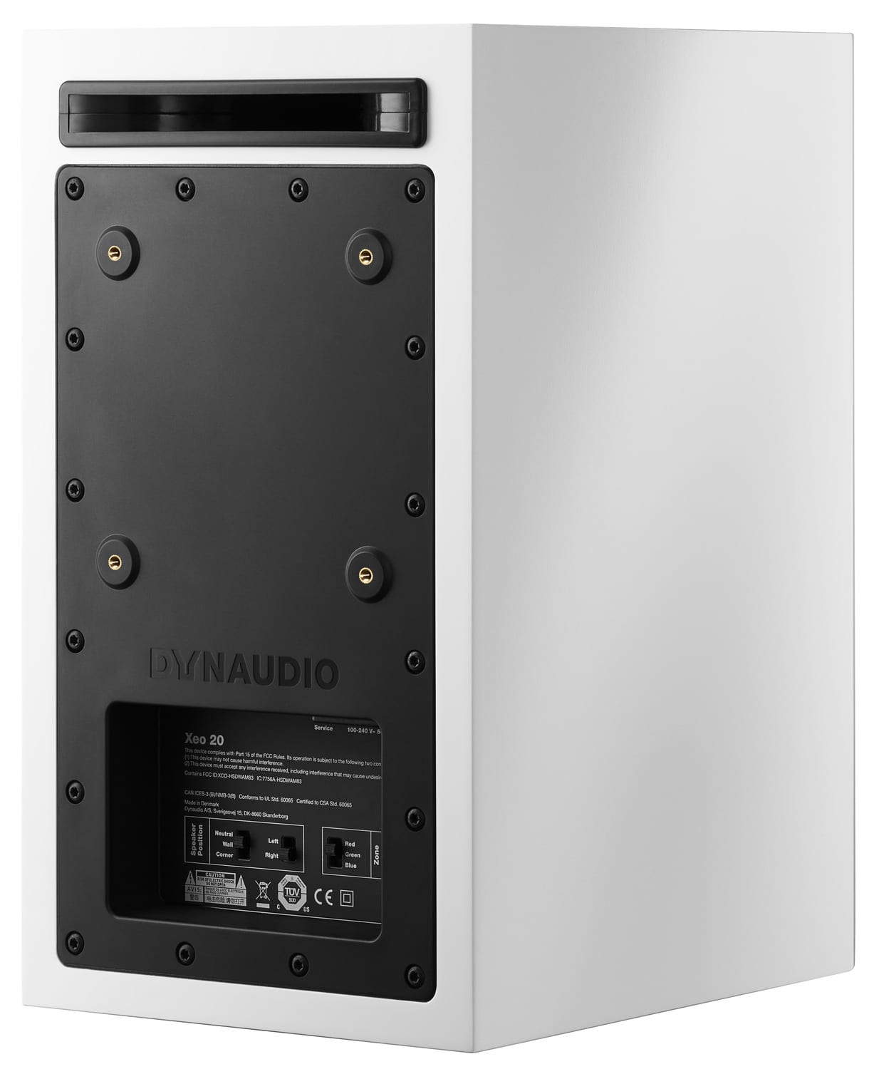 Dynaudio Xeo 20 wit satijn - achterkant - Actieve speaker
