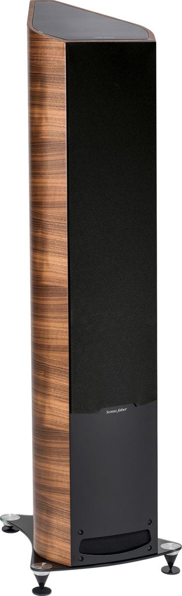 Sonus Faber Venere 3.0 wood - zij frontaanzicht met grill - Zuilspeaker