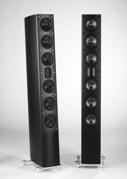 Scansonic MB-6 zwart satijn - paar - Zuilspeaker