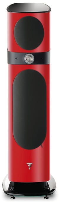 Focal Sopra N°2 imperial red - frontaanzicht met grill - Zuilspeaker