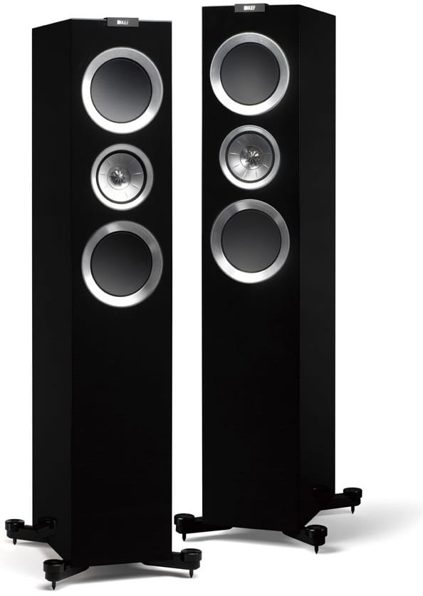 KEF R700 zwart hoogglans - paar - Zuilspeaker