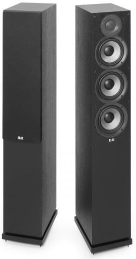 Elac Debut F5.2 zwart - paar - Zuilspeaker