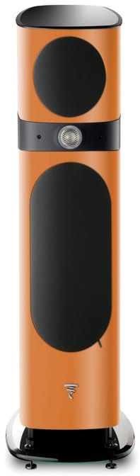 Focal Sopra 3 oranje - frontaanzicht met grill - Zuilspeaker