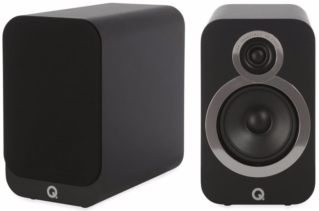 Q Acoustics 3020i zwart - paar - Boekenplank speaker