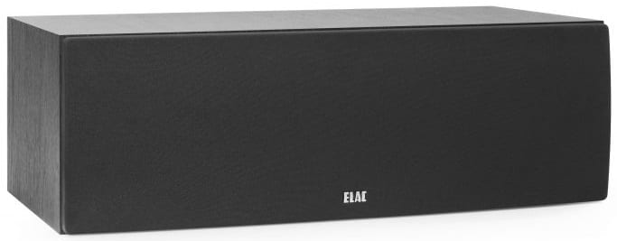 Elac Debut C6.2 zwart - zij frontaanzicht met grill - Center speaker