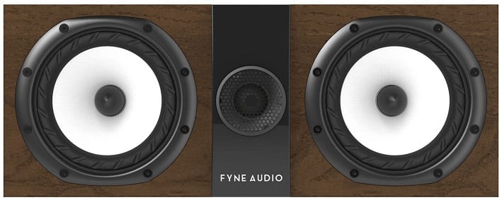 Fyne Audio F300C walnut - frontaanzicht zonder grill - Center speaker