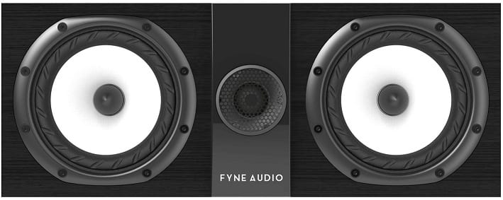 Fyne Audio F300C black ash - frontaanzicht zonder grill - Center speaker