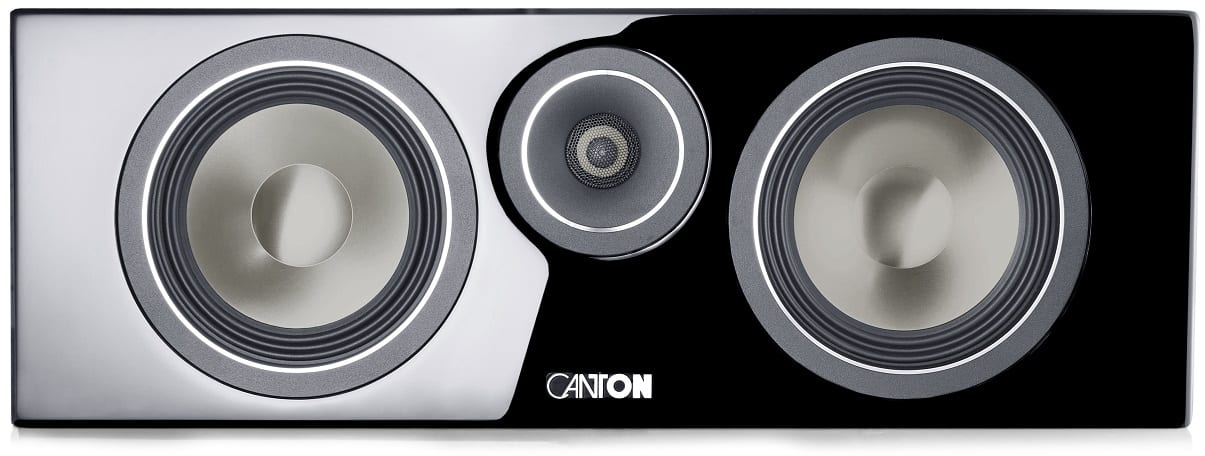 Canton Vento 866.2 Center zwart hoogglans - frontaanzicht - Center speaker