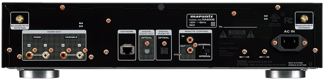 Marantz NA6006 zwart - achterkant - Audio streamer