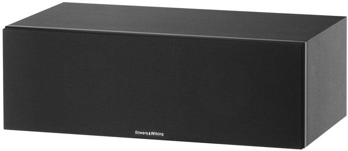 Bowers & Wilkins HTM6 zwart - zij frontaanzicht met grill - Center speaker