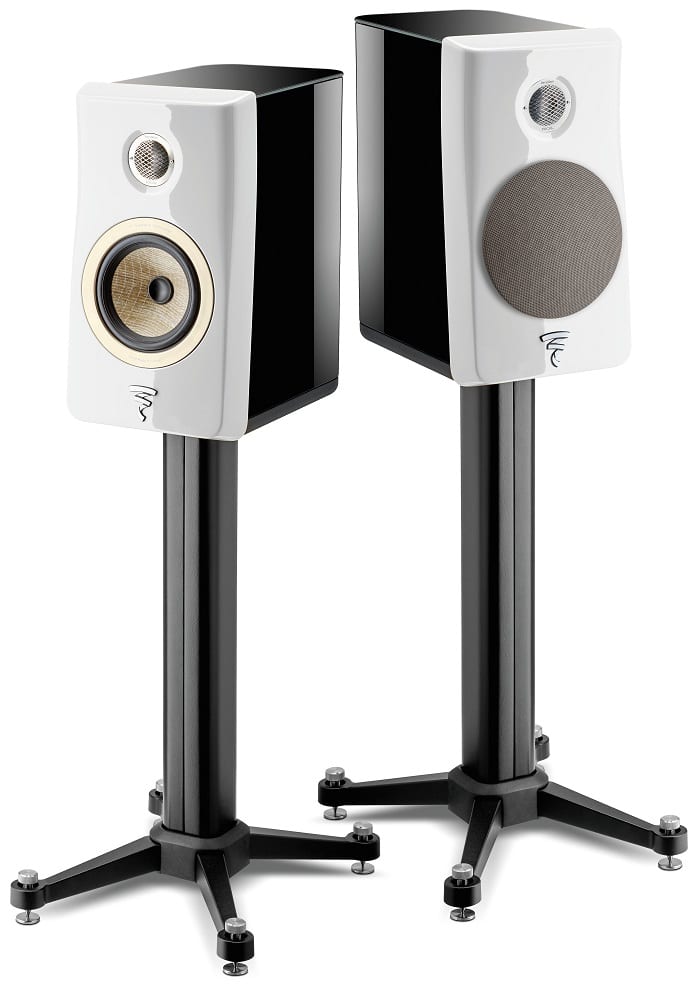 Focal Kanta N°1 black hg / white hg - paar op standaard - Boekenplank speaker