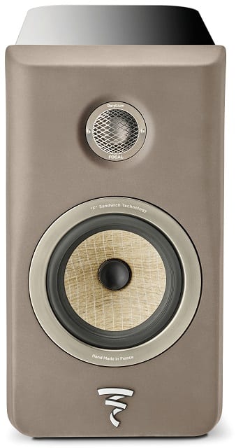Focal Kanta N°1 walnut mat / taupe mat - frontaanzicht zonder grill - Boekenplank speaker
