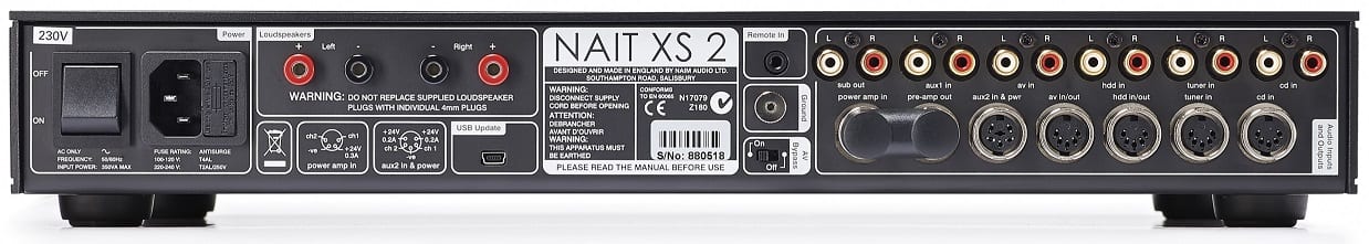 Naim Nait XS 2 - achterkant - Stereo versterker