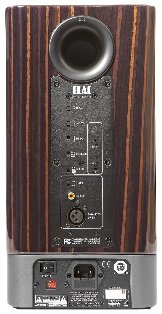 Elac Navis ARB-51 emara hoogglans - achterkant - Actieve speaker