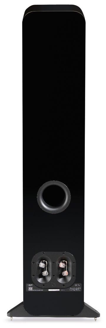 Q Acoustics 3050 zwart hoogglans - achterkant - Zuilspeaker
