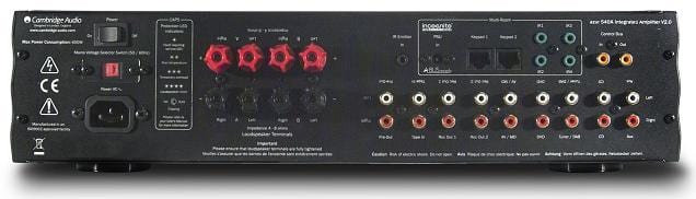 Cambridge Audio 540A V2 zwart - achterkant - Stereo versterker