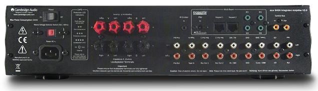 Cambridge Audio 640A V2 zwart - achterkant - Stereo versterker