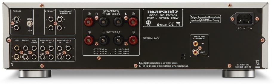 Marantz PM7003 zwart - achterkant - Stereo versterker