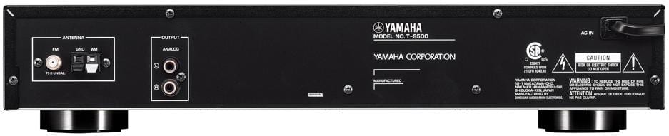 Yamaha T-S500 zwart - achterkant - FM tuner