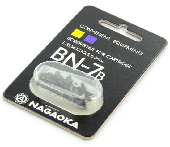 Nagaoka BN-7b schroefset zwart - Platenspeler accessoire