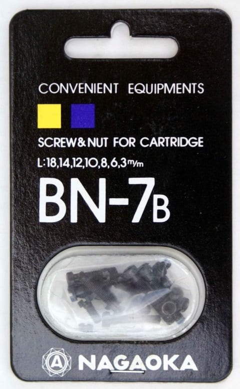 Nagaoka BN-7b schroefset zwart - Platenspeler accessoire