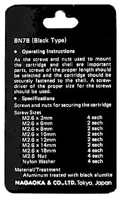 Nagaoka BN-7b schroefset zwart gallerij 93651
