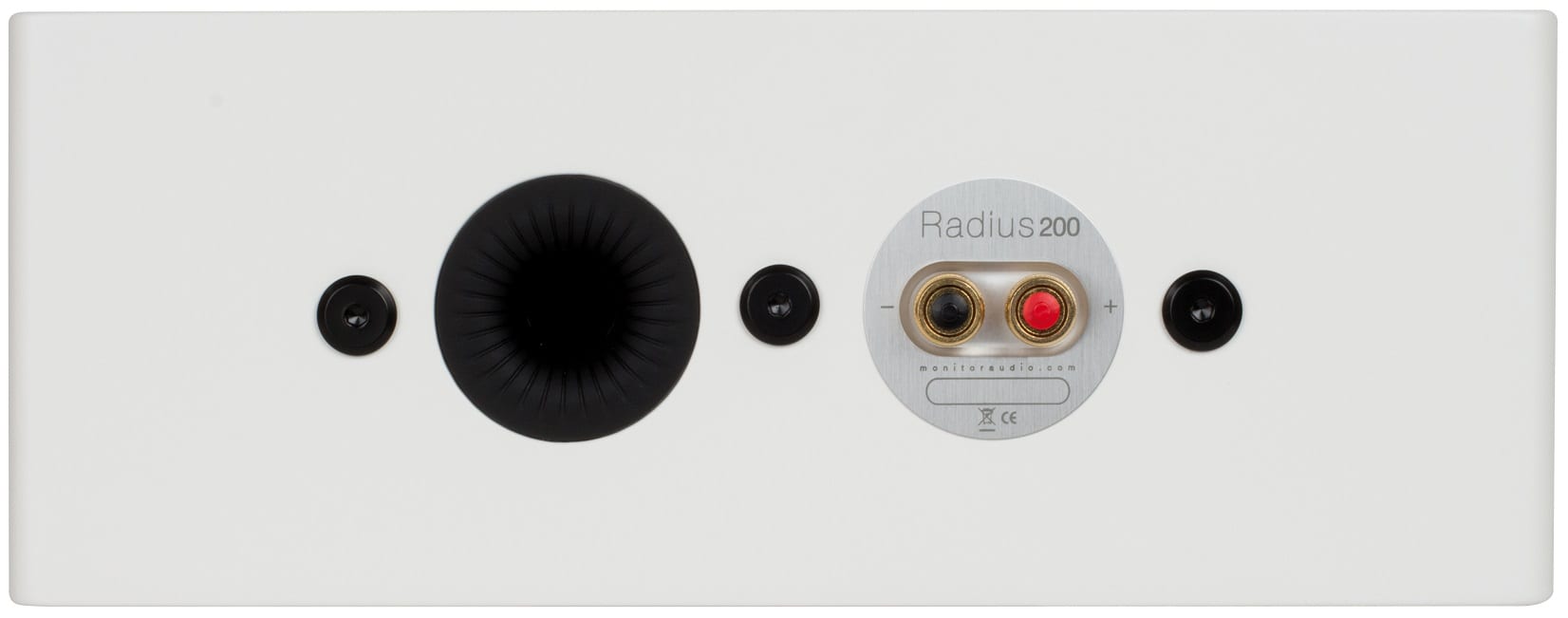 Monitor Audio Radius 200 wit hoogglans - achterkant - Center speaker