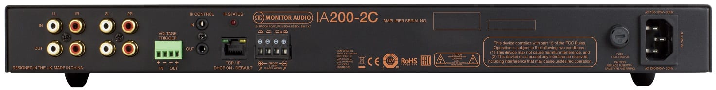 Monitor Audio IA200-2C - achterkant - Multiroom versterker