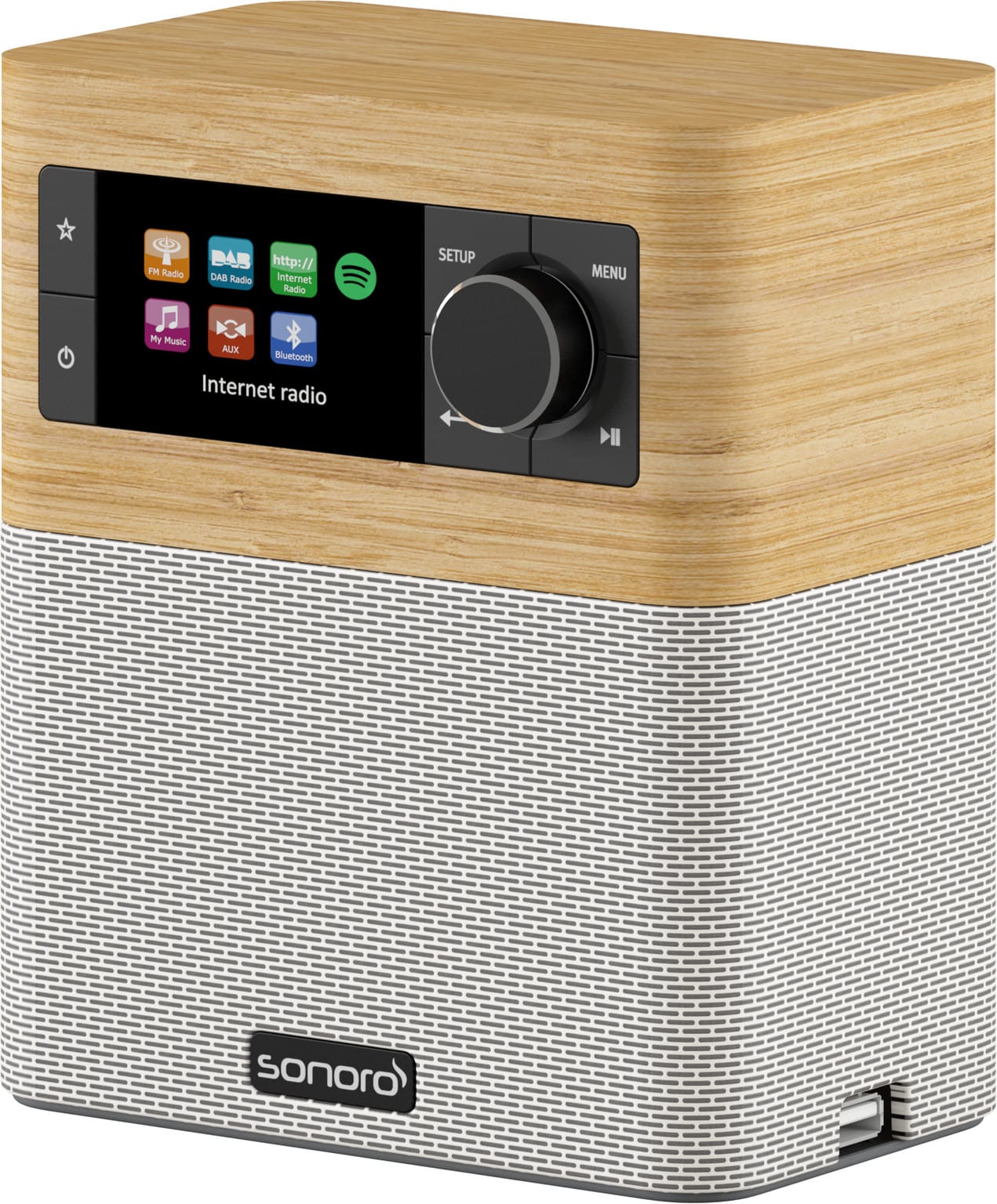 Sonoro Stream SO-410 V1 esdoorn/wit - Radio